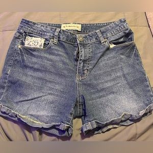 Blue denim shorts